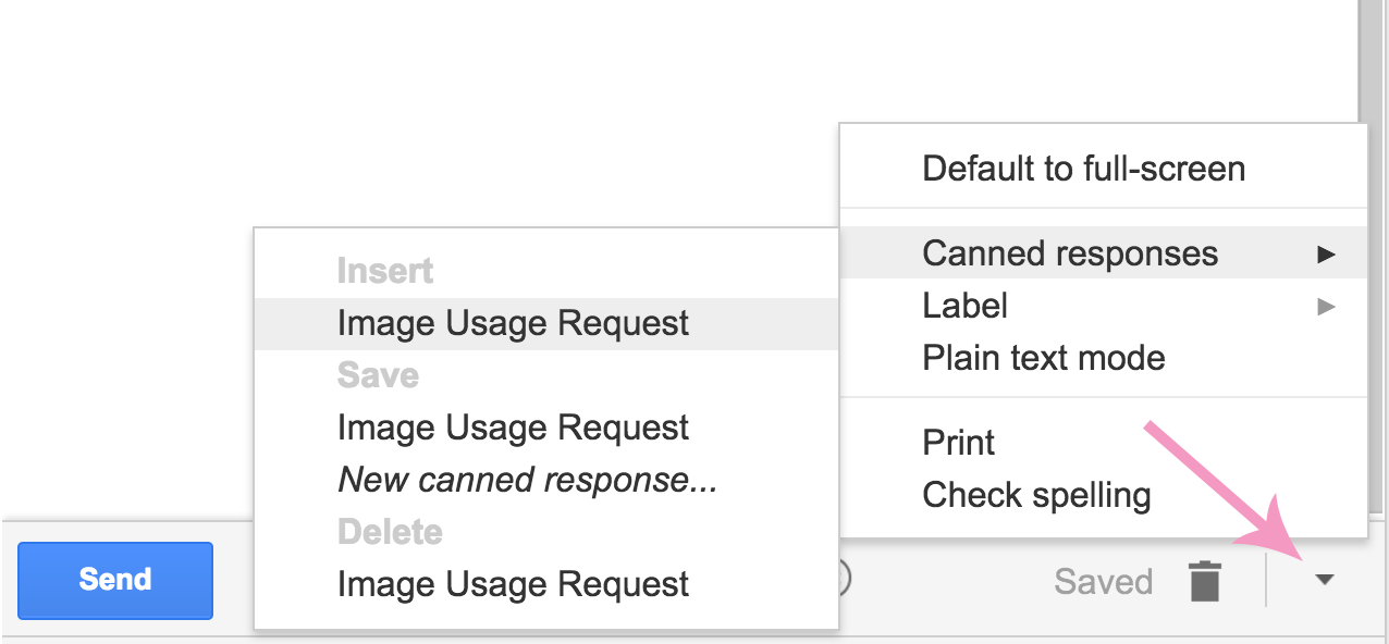 Spend less time emailing & more time blogging by setting up canned responses for emails you send often. Read the post for a step-by-step guide for setting it up in Gmail. | #Blogging #FoodBlog | melissarosedesign.com